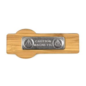 Eco-Friendly Bamboo Name Badge with Magnet NBB-08