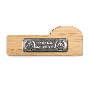 Bamboo Name Badges with Magnet NBB-03