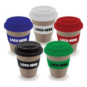 Branding Bamboo Fiber Cups with Silicone Band TM-021