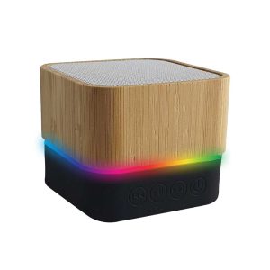 Cube Bamboo Bluetooth Speaker MS-08