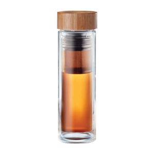 Glass and Bamboo Flask TM-014