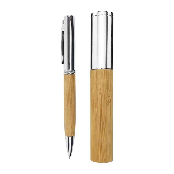 Bamboo pen with case